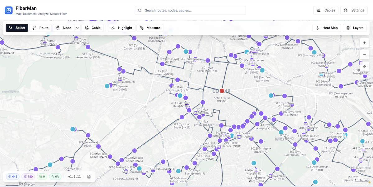 FiberMan Network Visualization